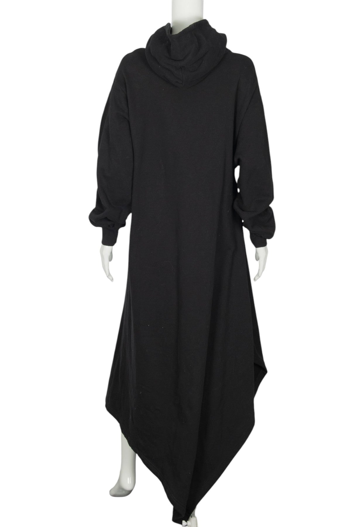 BALENCIAGA Black Cotton Hooded Asymmetrical Dress Size 34 US 2