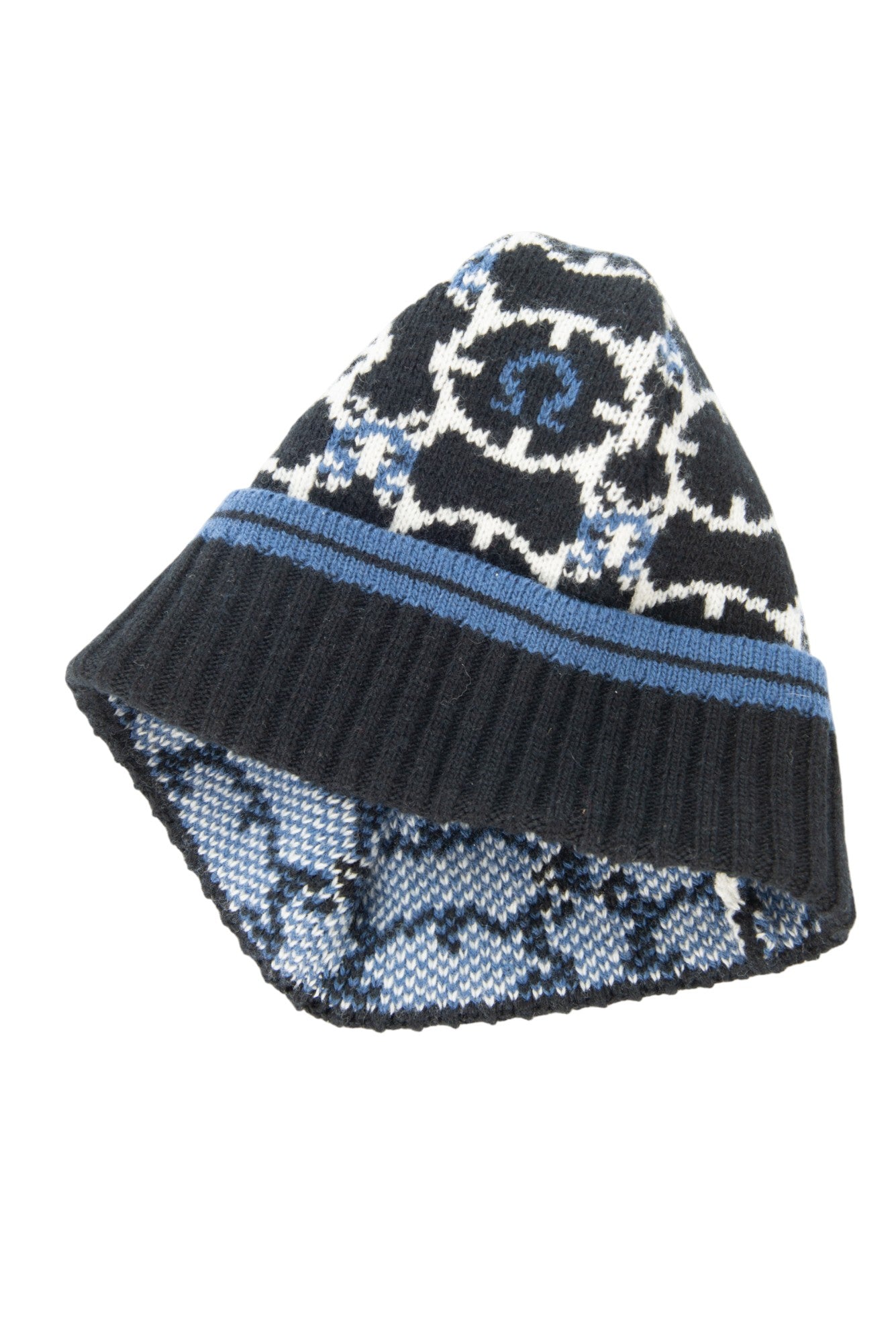 FERRAGAMO Wool Blend Knit Gancini Beanie Hat OS
