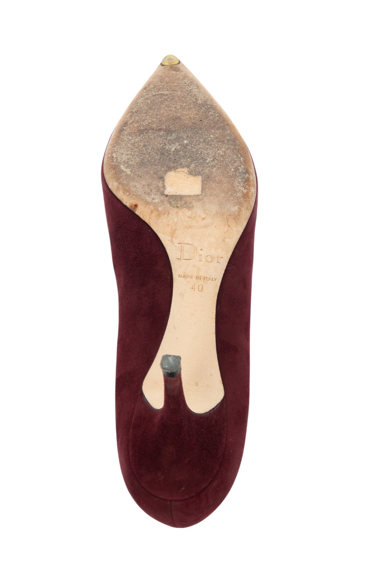 CHRISTIAN DIOR Burgundy Suede Pumps Size 40 US 10