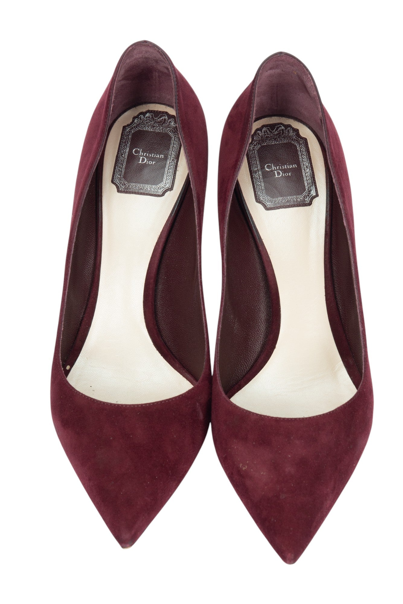CHRISTIAN DIOR Burgundy Suede Pumps Size 40 US 10