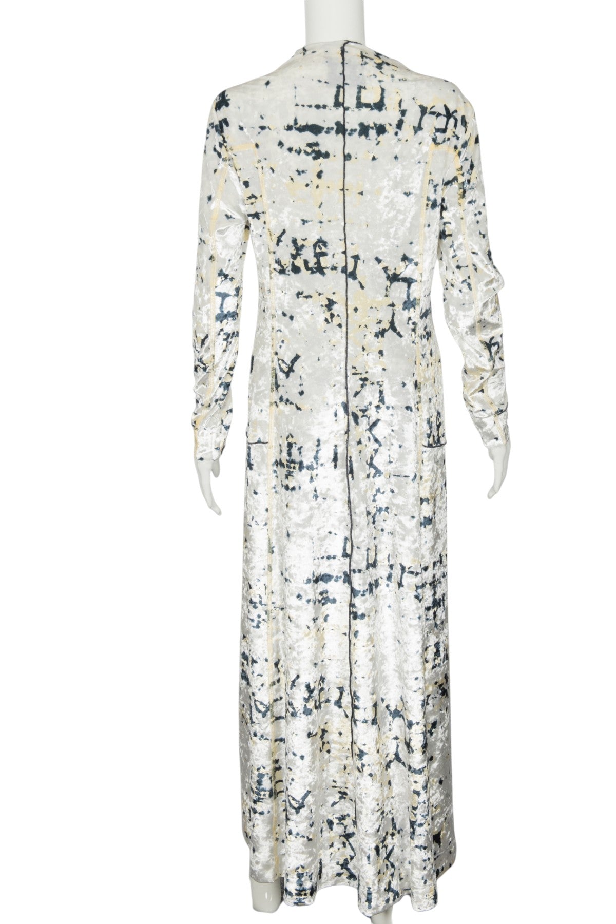 3.1 PHILLIP LIM White Velvet Kaleidoscope Crushed Maxi Dress Size L