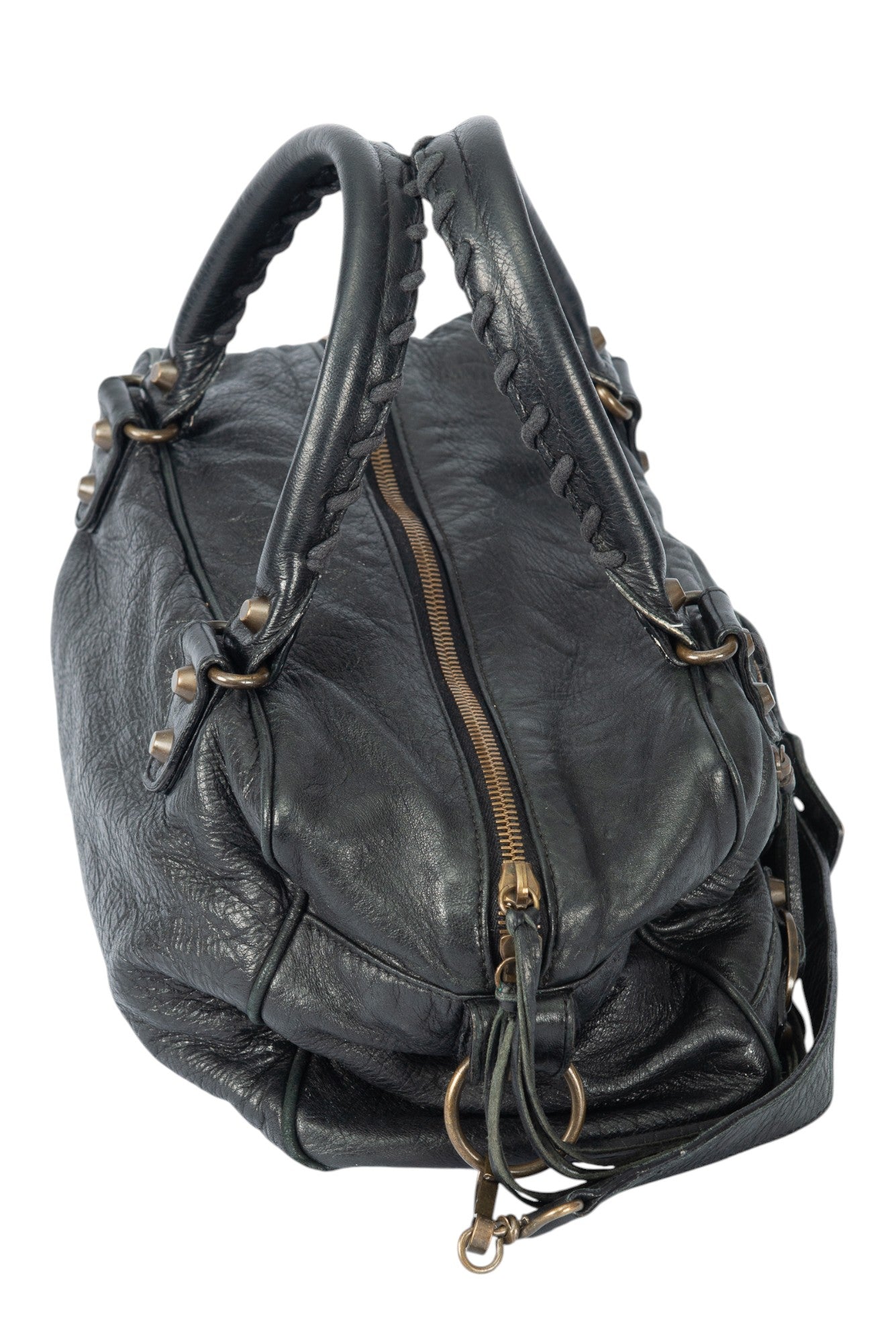BALENCIAGA Black Leather Twiggy Shoulder Bag