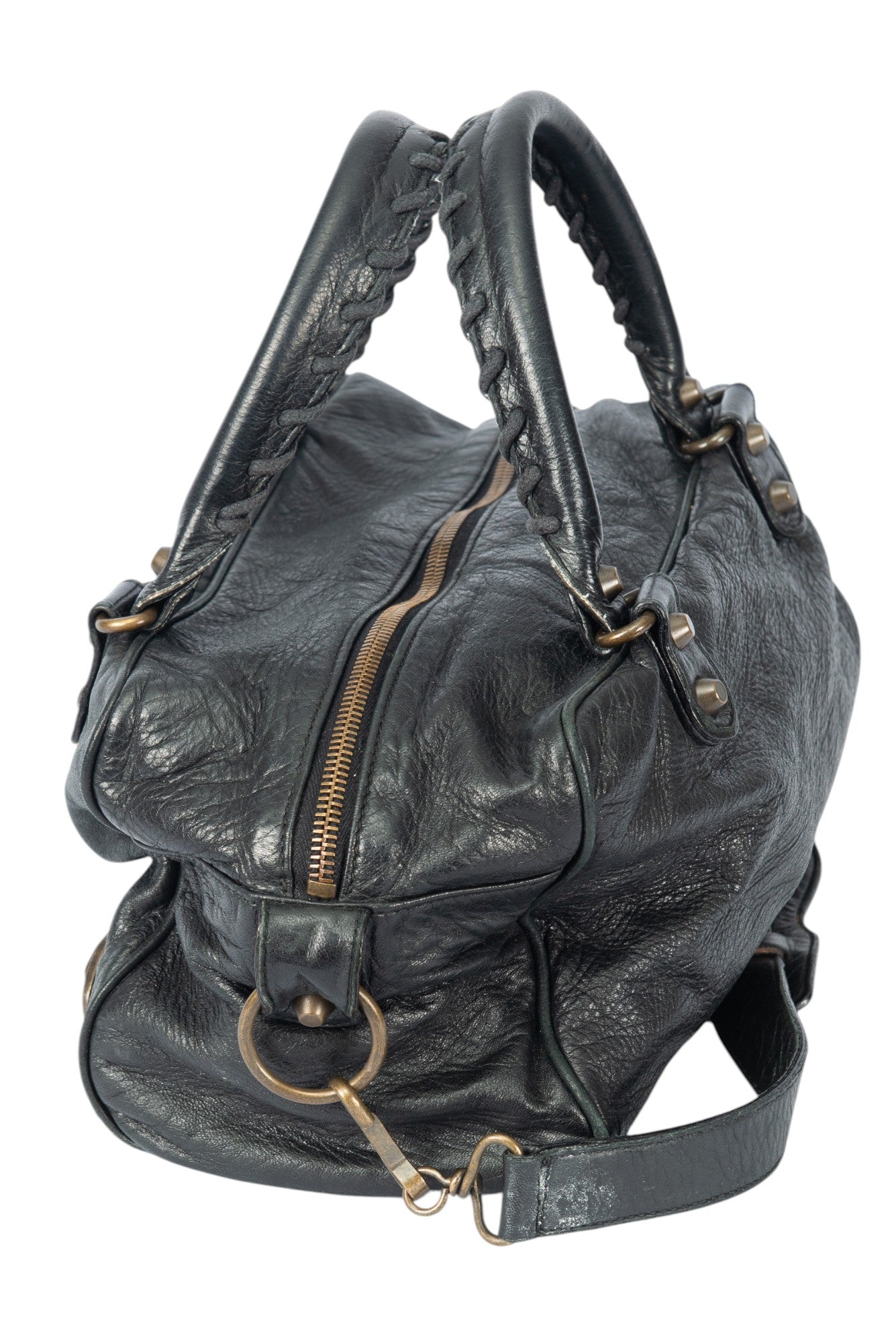 BALENCIAGA Black Leather Twiggy Shoulder Bag