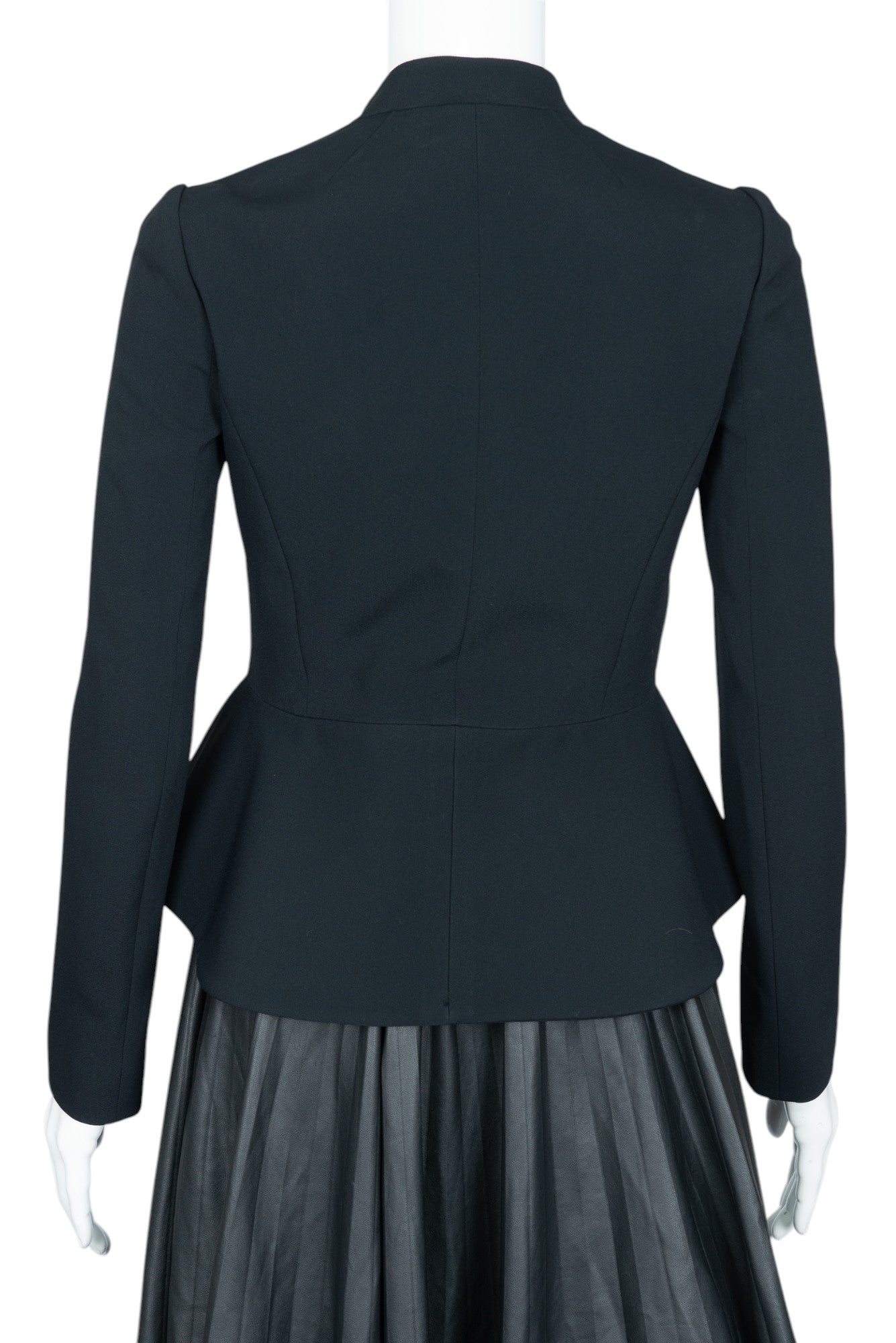 GUCCI Black Front Zip Blazer Jacket Size 38 US 2