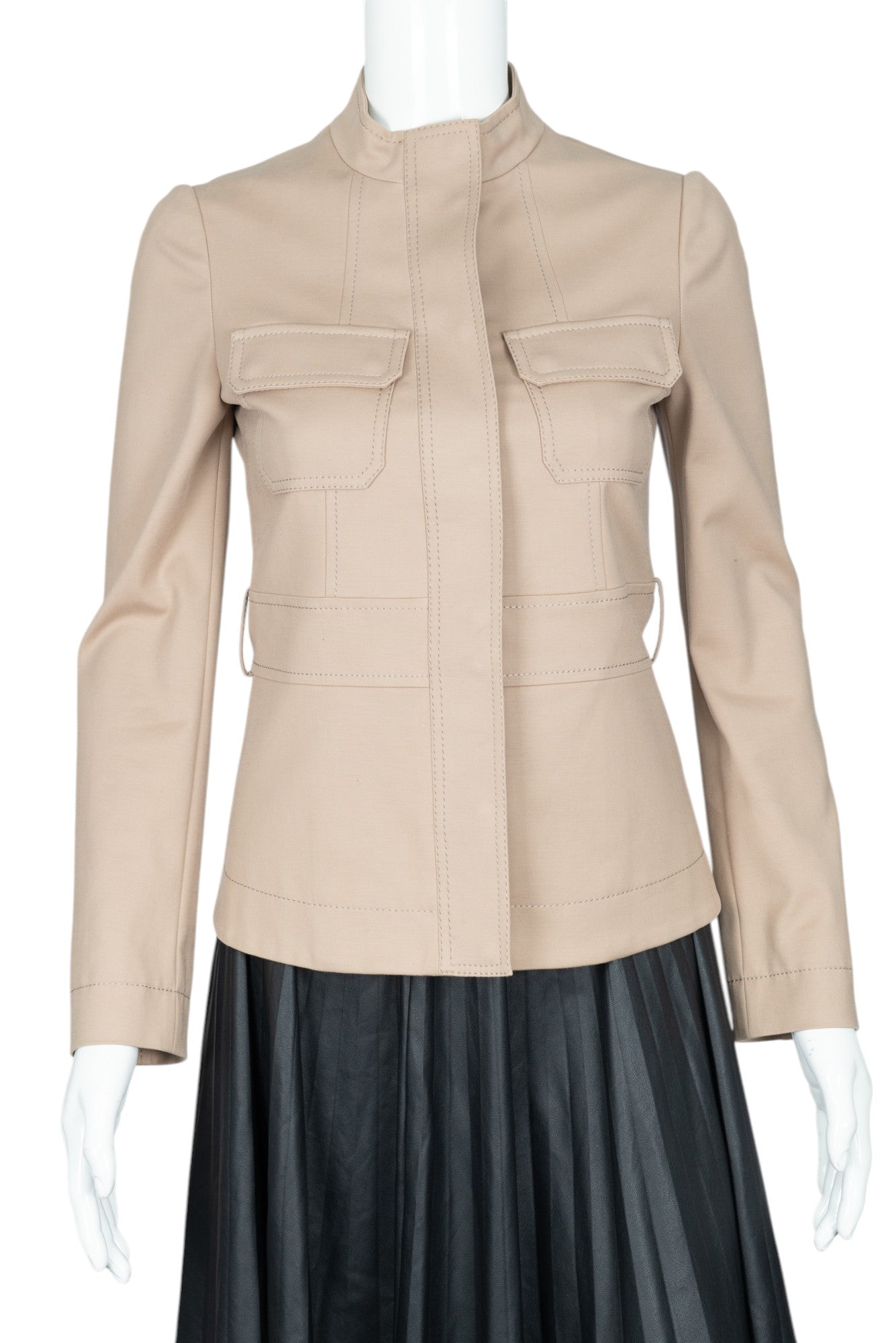 GUCCI Tan Cotton Blazer Jacket Size XS
