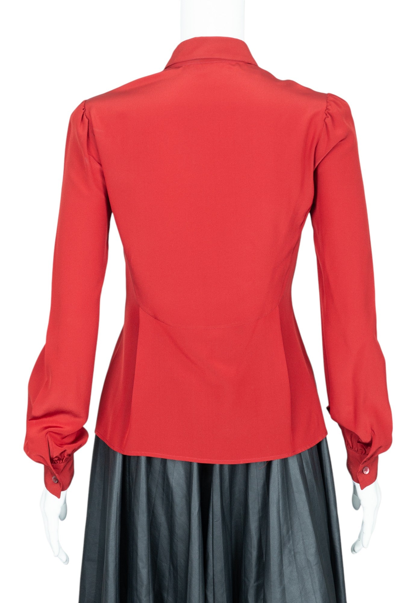 GUCCI Red Button Up Blouse Top Size 38 US 2