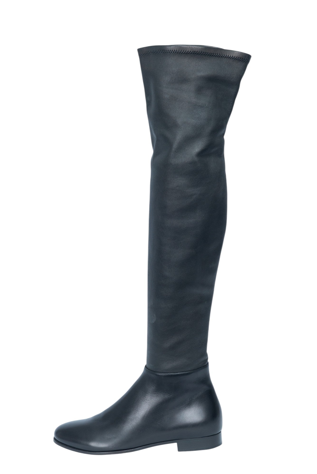 JIMMY CHOO Black Leather Over-The-Knee Boots Size 36.5 US 6.5