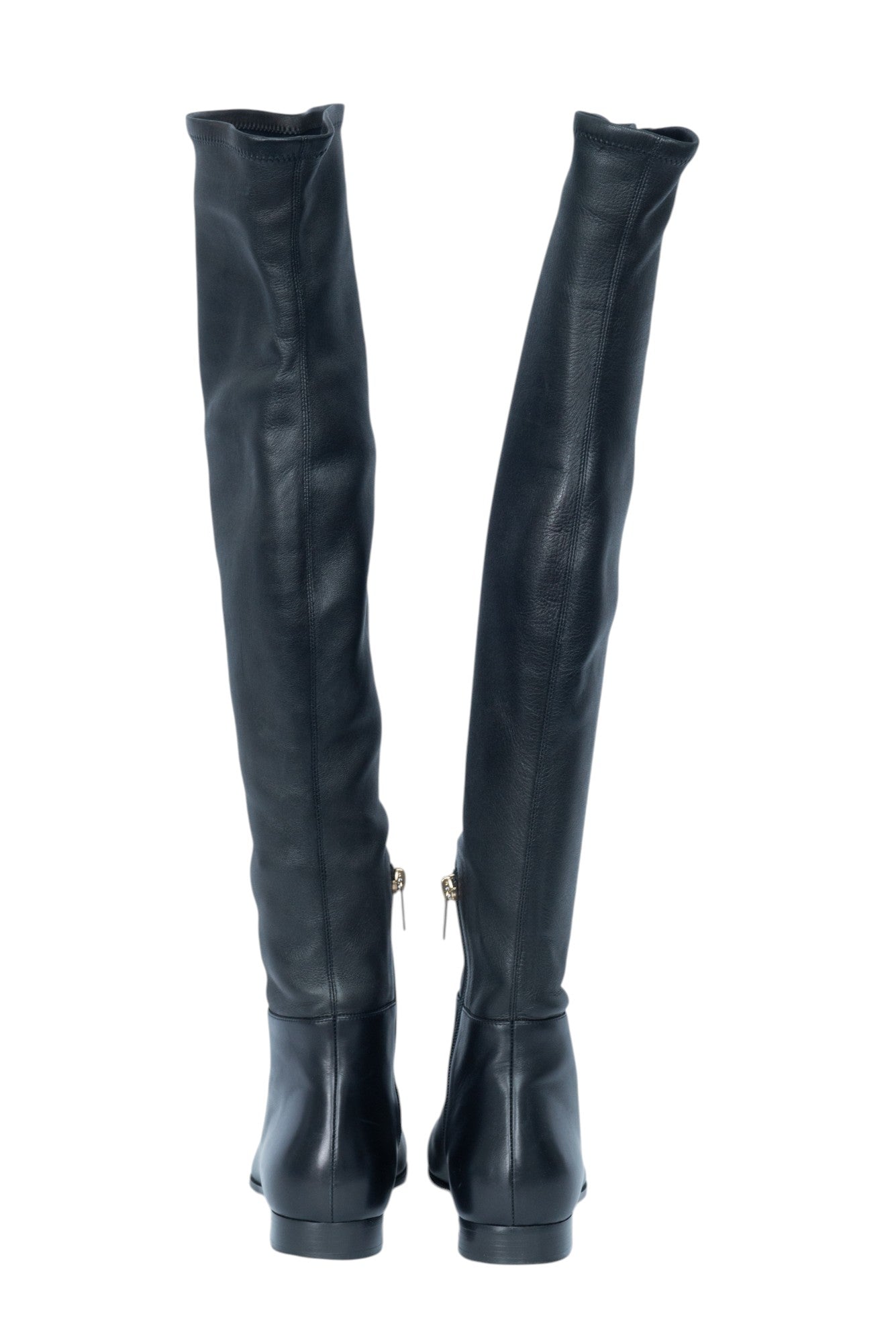 JIMMY CHOO Black Leather Over-The-Knee Boots Size 36.5 US 6.5