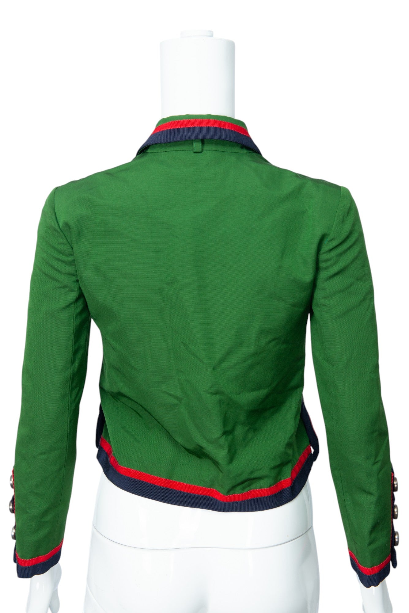 GUCCI Green Cropped Blazer Jacket Size 36 US 0