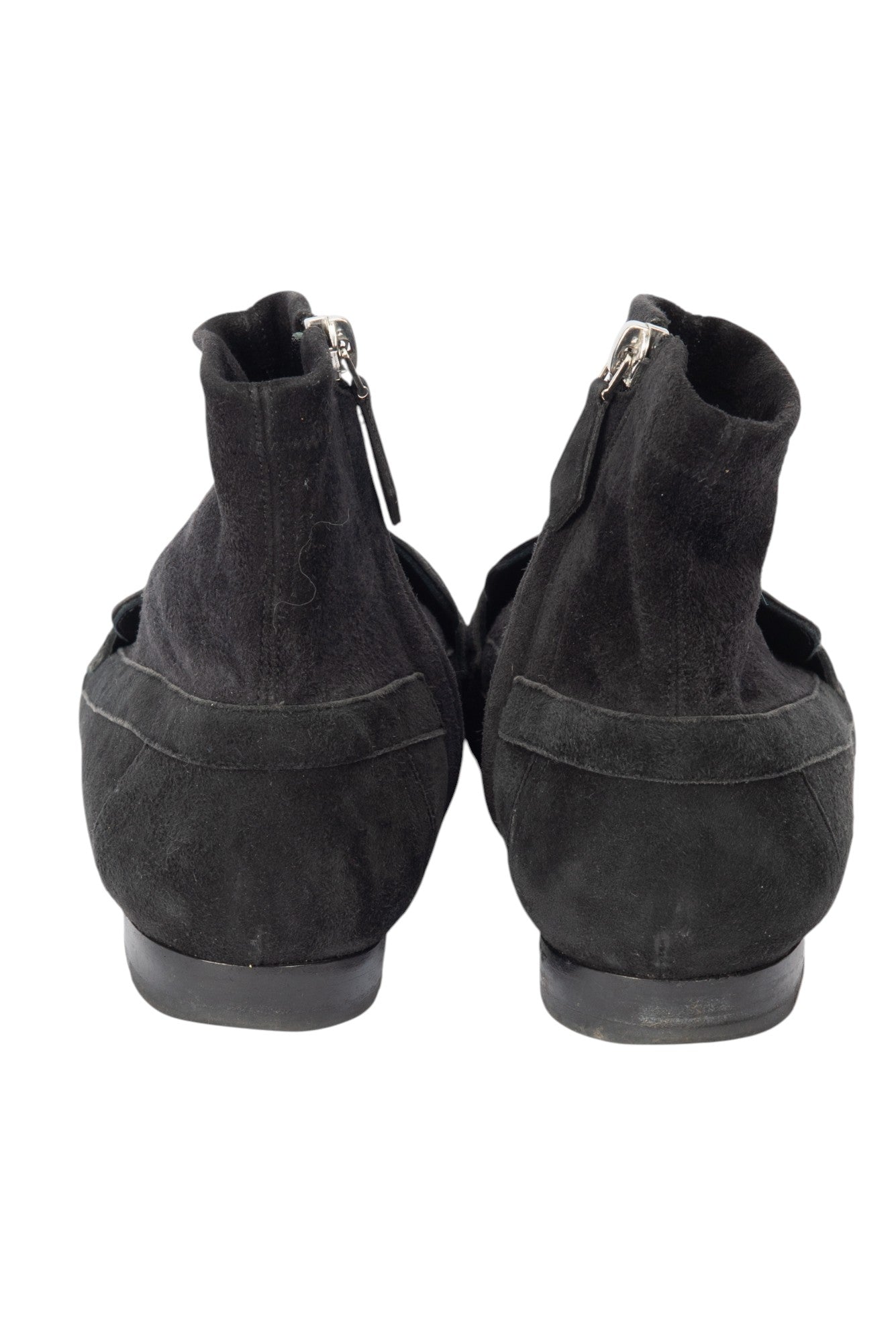 HERMÈS Black Suede Saint Honore Ankle Boots Size 38