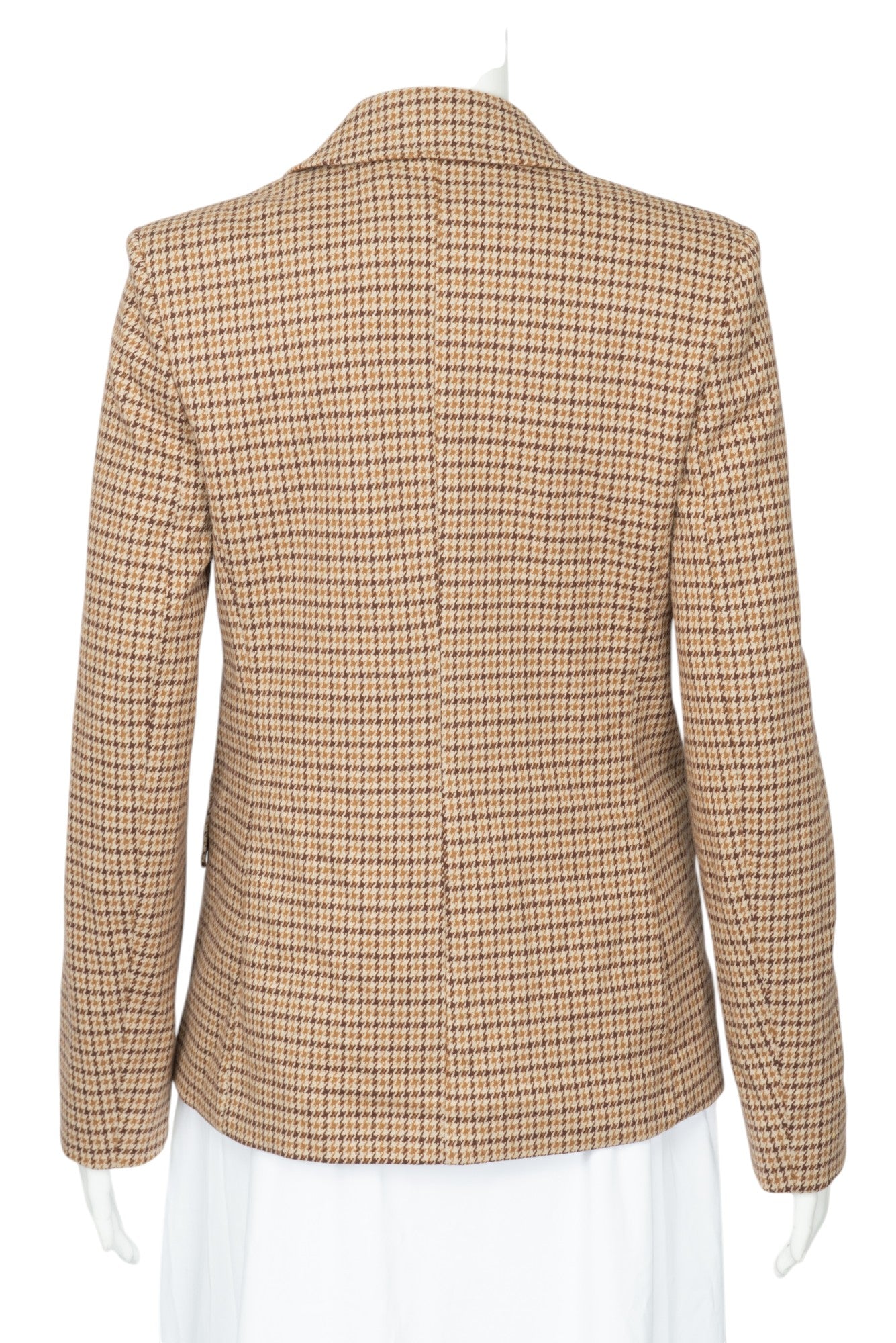 WEEKEND MAXMARA Brown Double-Breasted Jacquard Blazer Size M