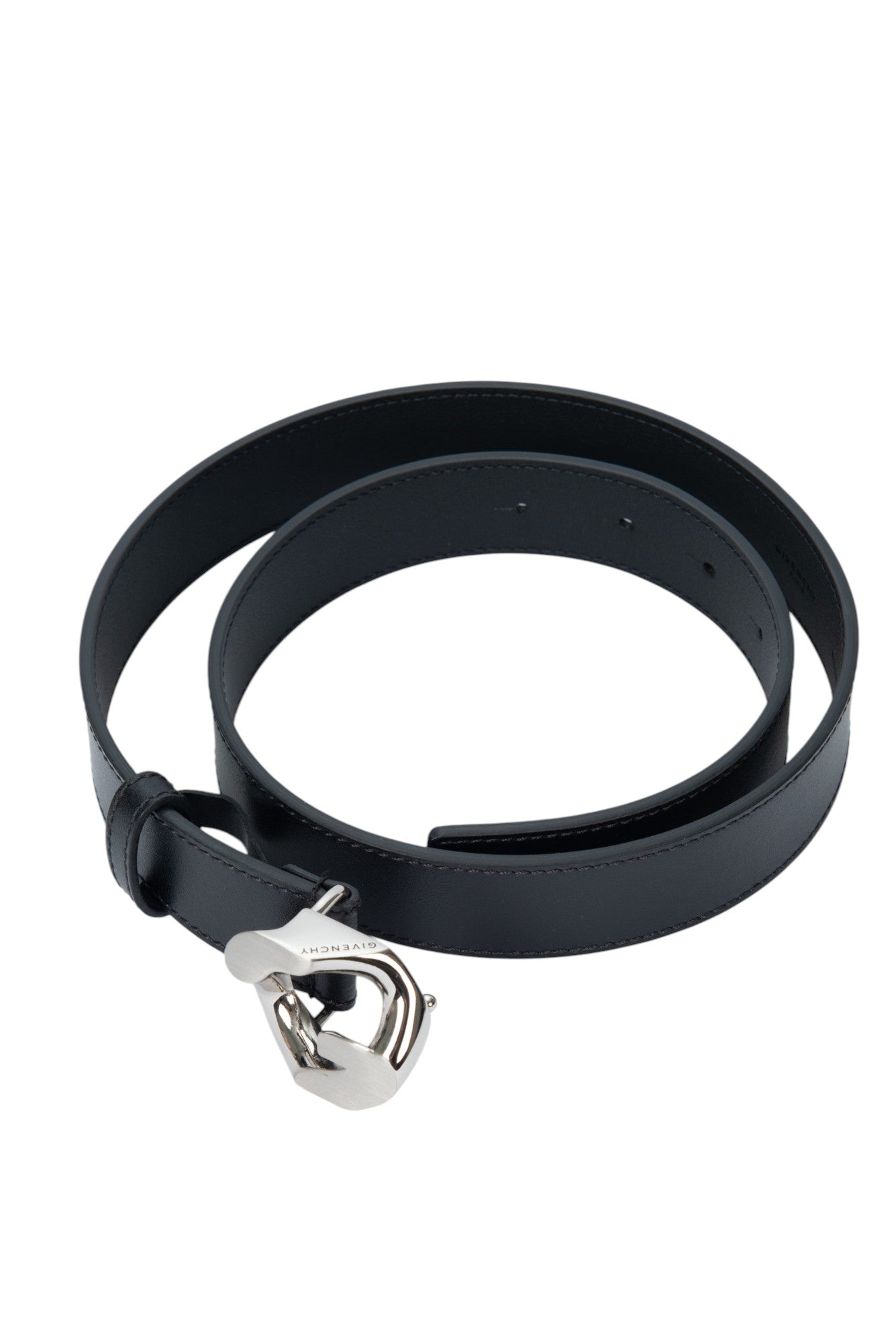 GIVENCHY Black Leather G Chain Buckle Belt Size 75
