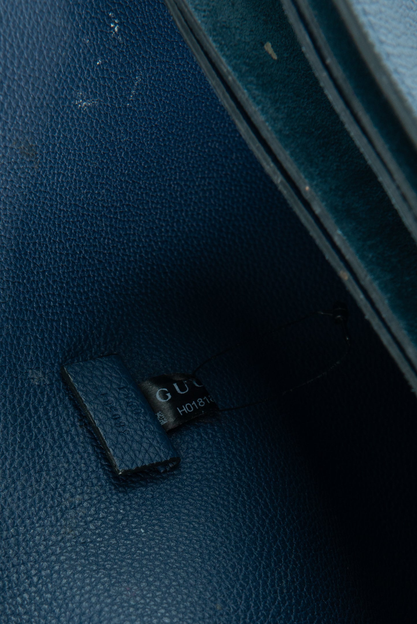GUCCI Blue Leather Soft Jackie Crossbody Bag