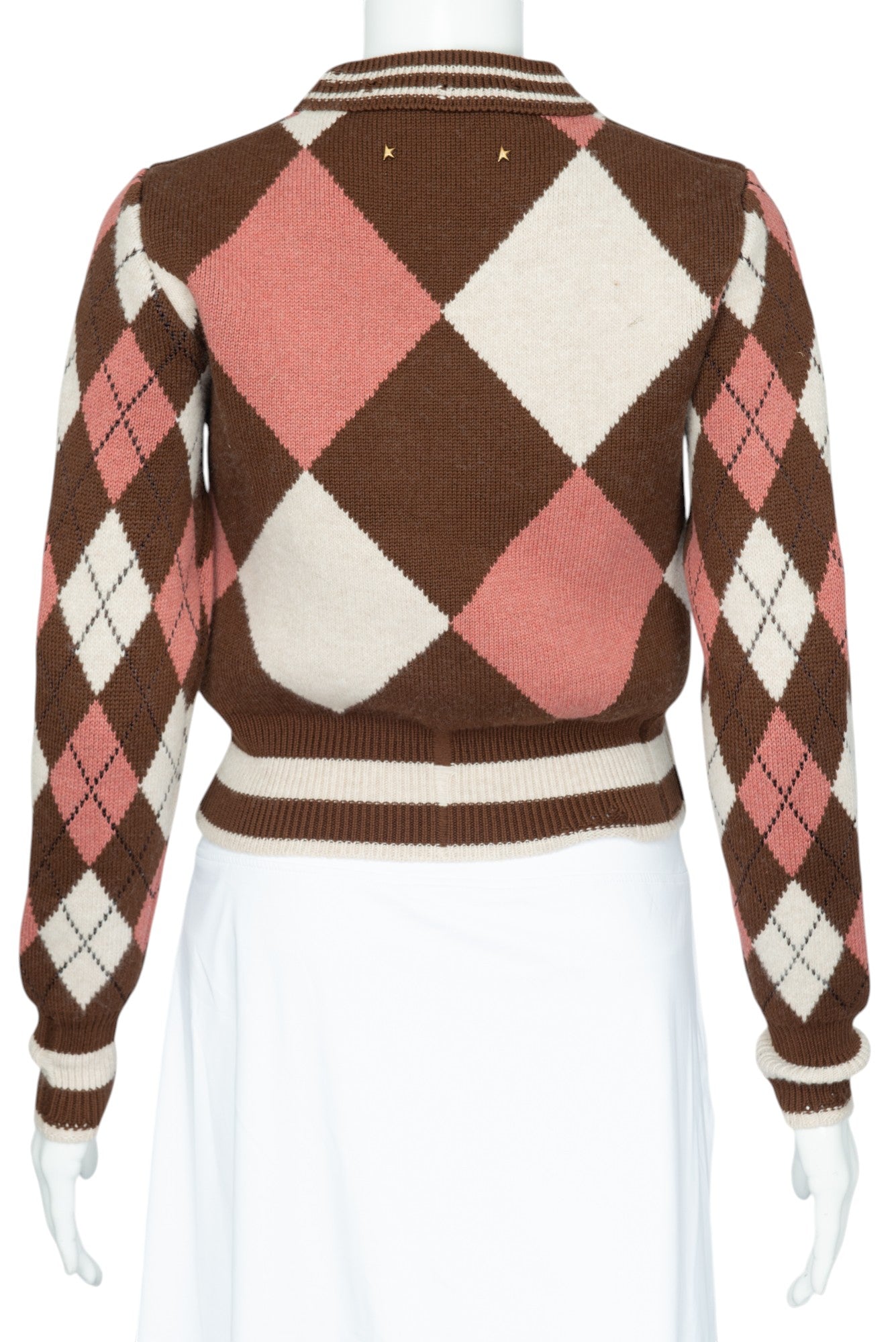 GOLDEN GOOSE Argyle Print Sweater Size XS
