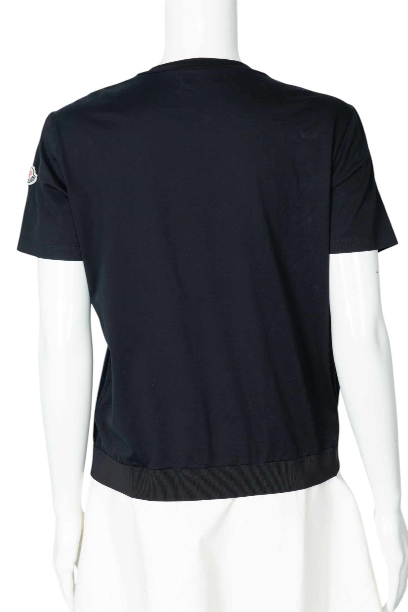 MONCLER Black Short Sleeve Blouse Size S
