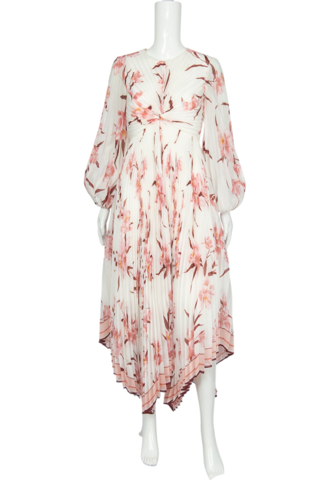 ZIMMERMANN Floral Print Pleated Dress Size S