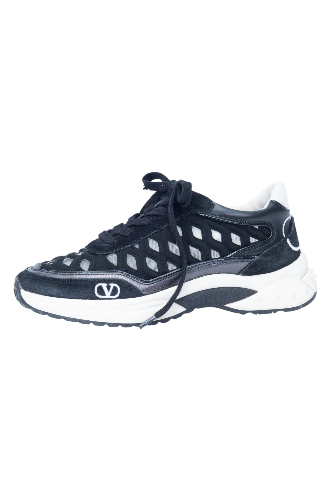 VALENTINO GARAVANI Black Ready Go Runner Sneakers Size 35.5 US 5.5