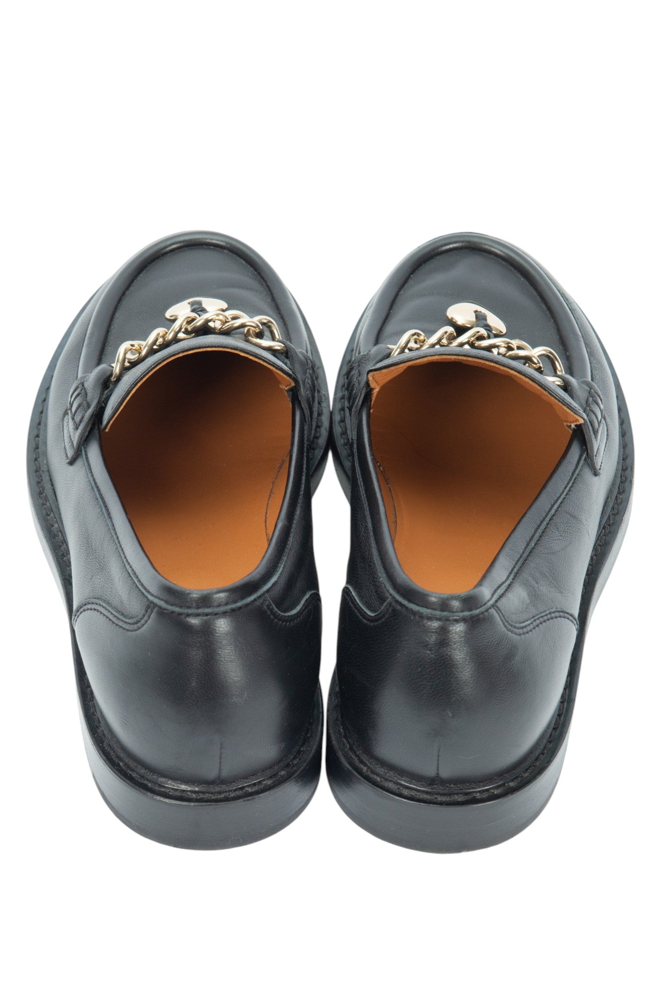 CHLOÉ Black Leather Ninna Loafers Size 36.5 US 6.5