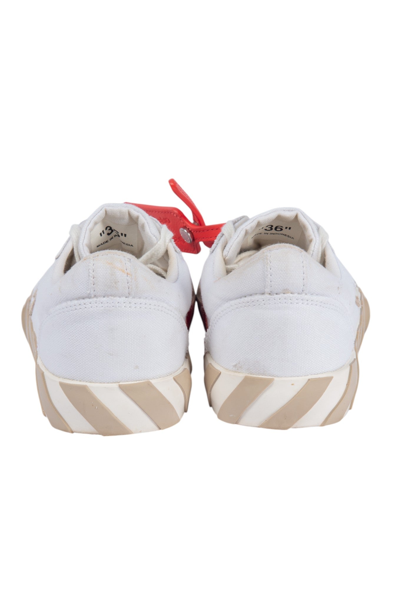 OFF-WHITE White Beige Vulc Sneakers Size 36