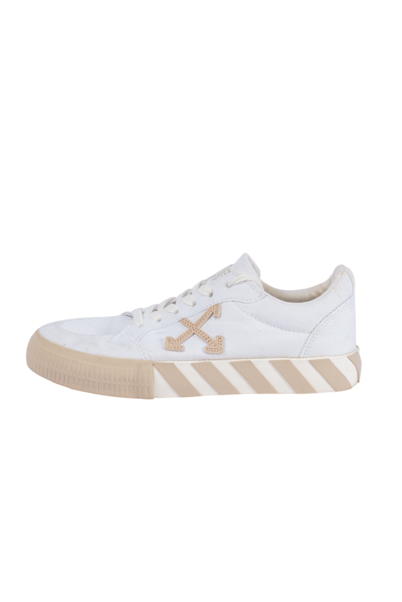 OFF-WHITE White Beige Vulc Sneakers Size 36
