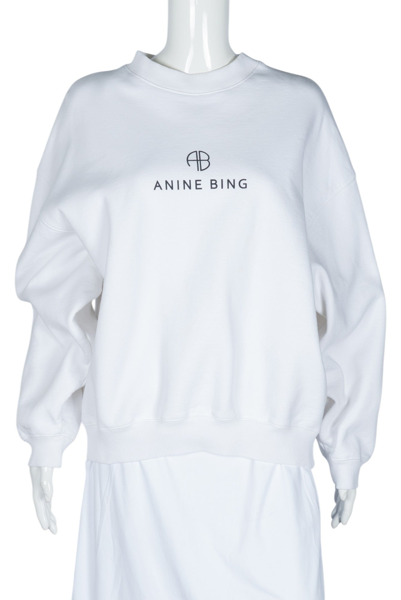 ANINE BING White Cotton Jaci Sweatshirt Size M