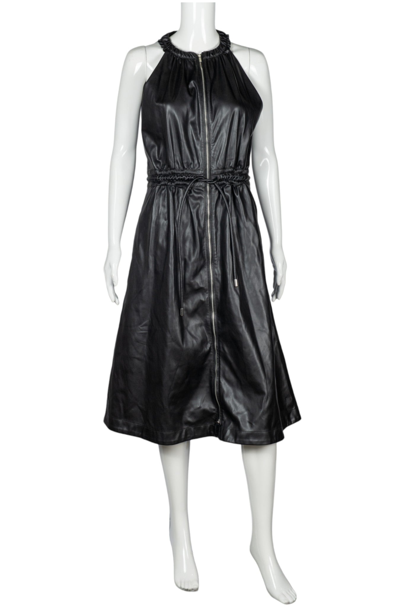 PROENZA SCHOULER Black Faux Leather Dress Size S