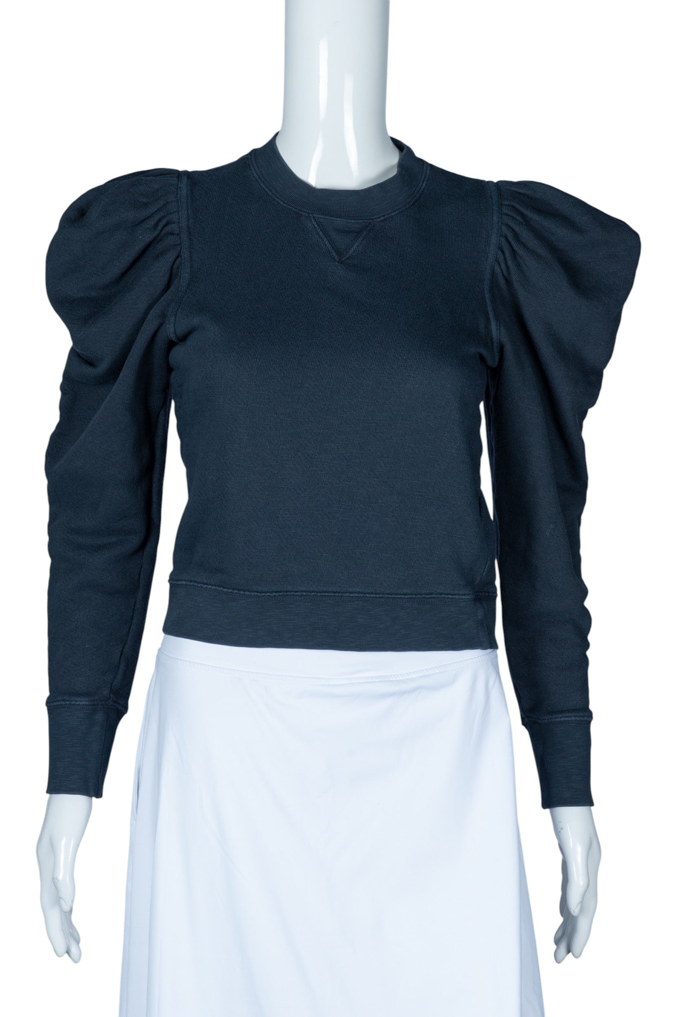 ULLA JOHNSON Navy Blue Cotton Sweatshirt Size XS