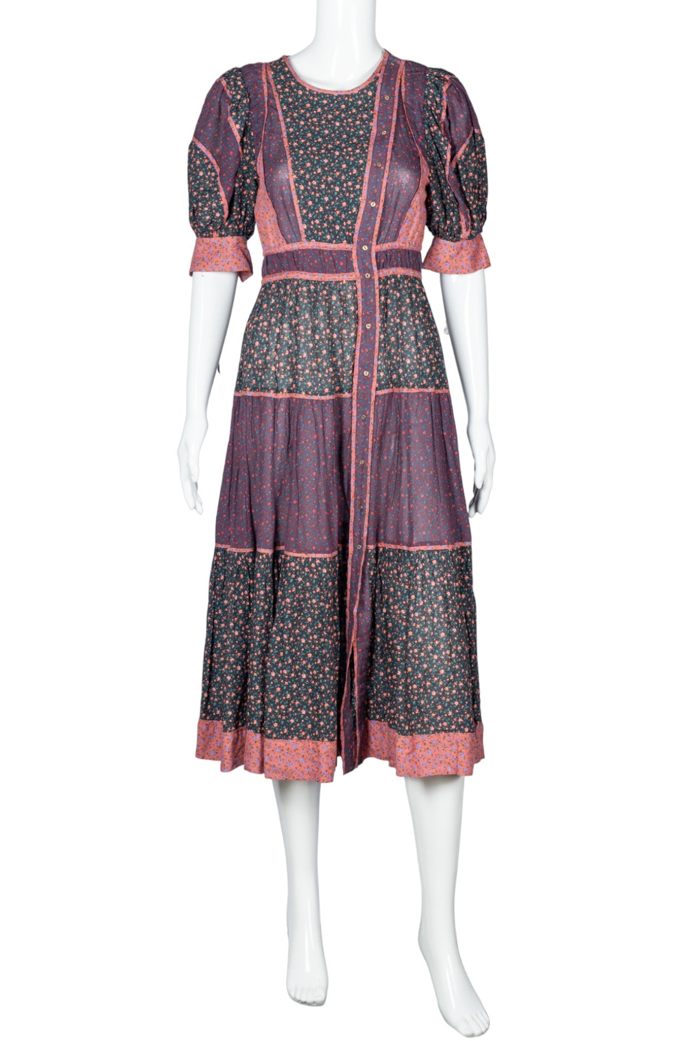 ULLA JOHNSON Floral Midi Dress Size XS