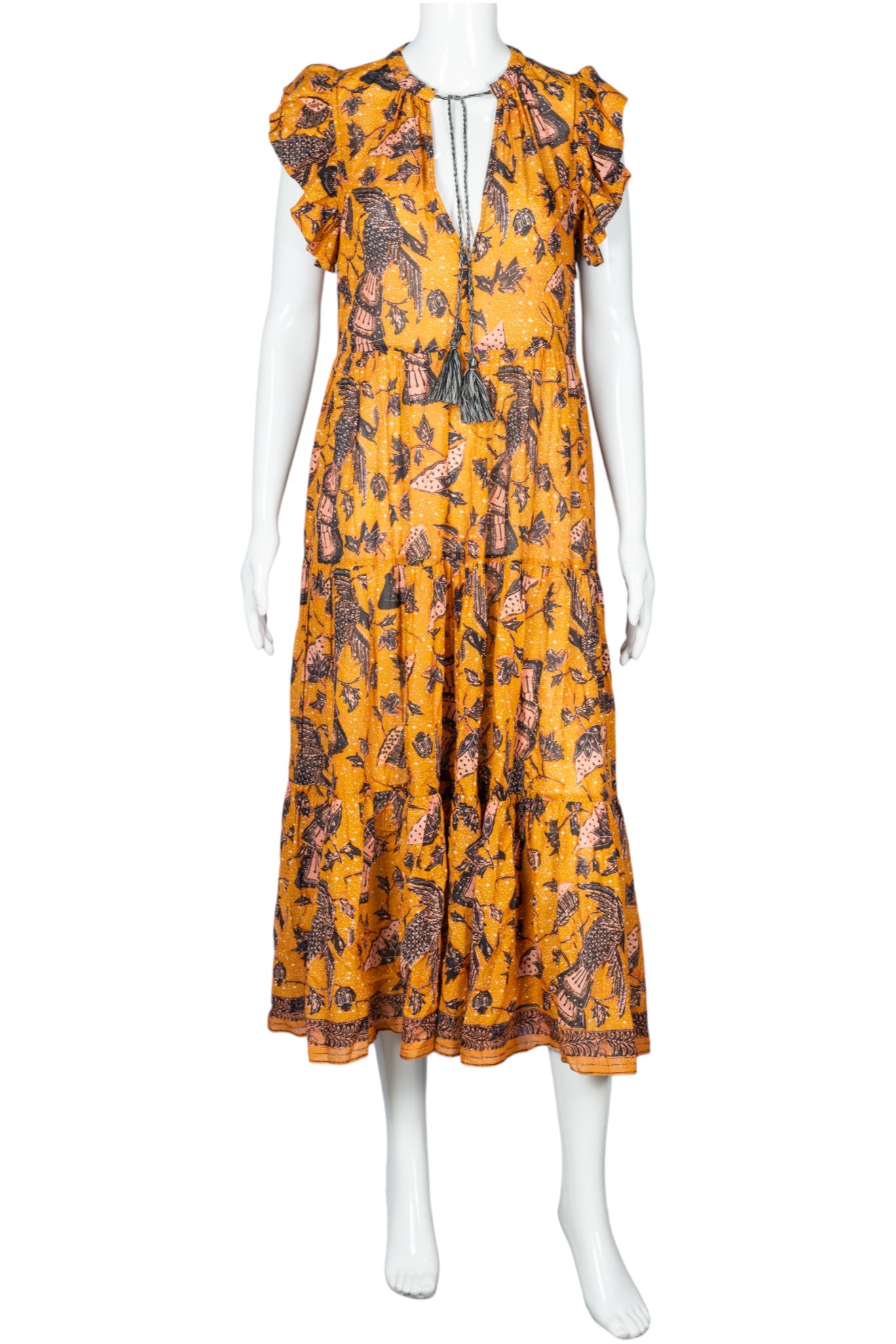 ULLA JOHNSON Floral Cover-up Midi Dress Size XS