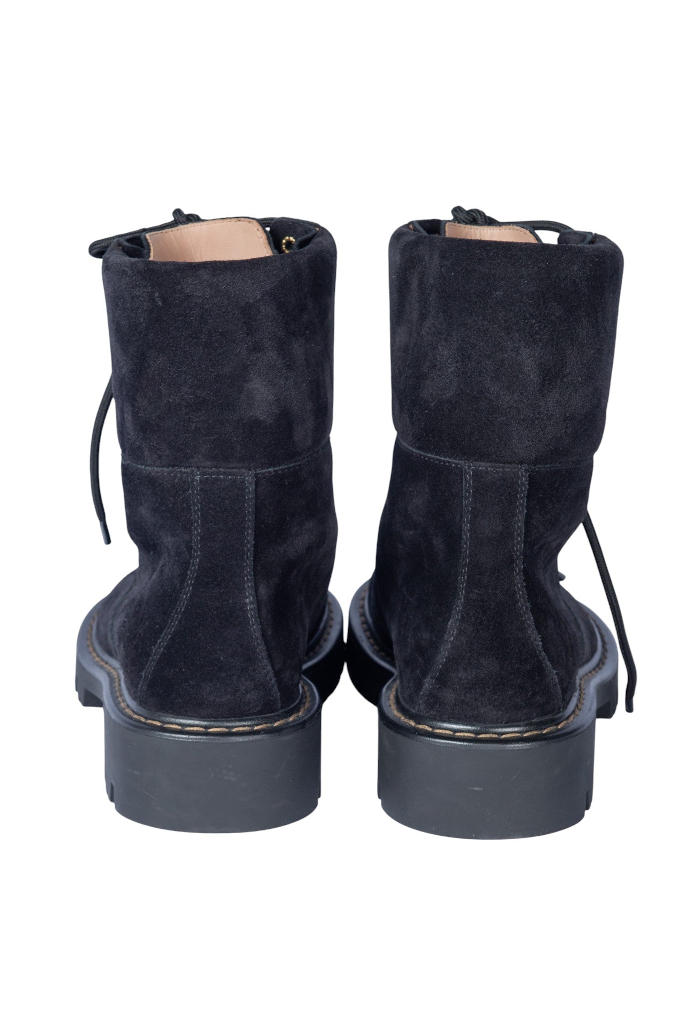 LOEWE Black Suede Sierra Ankle Boots Size 37