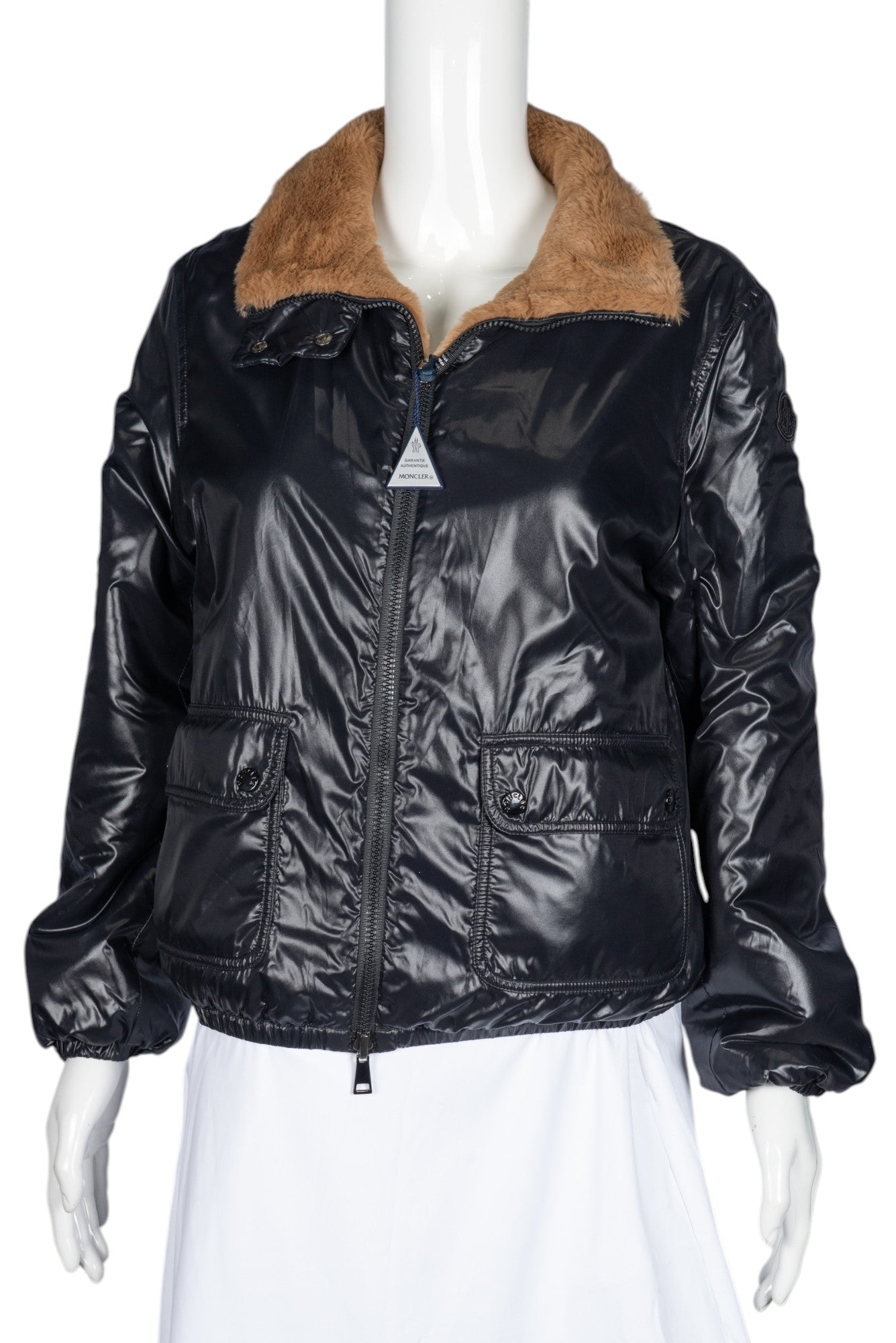 MONCLER Reversible Fleece Puffer Jacket Size S