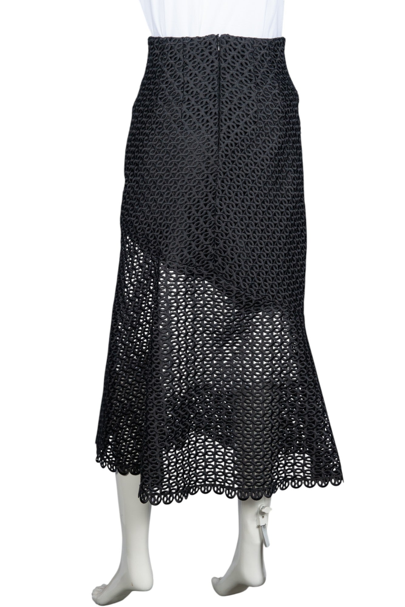 DOROTHEE SCHUMACHER Black Lace Midi Skirt Size M