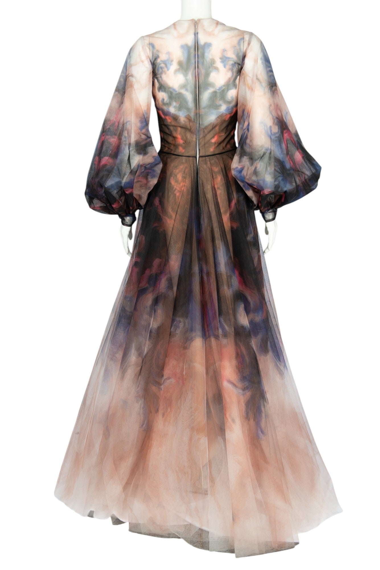 SAIID KOBEISY Tulle Printed Gown Size M