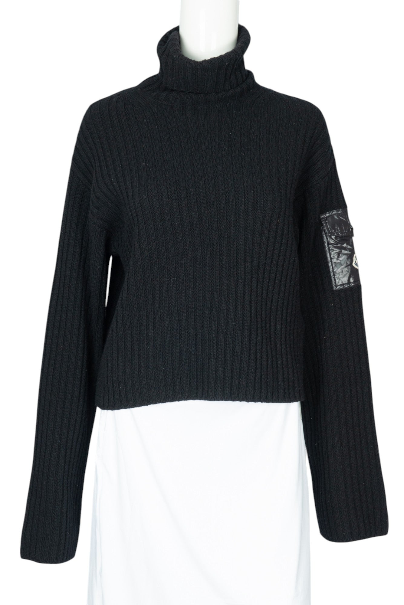 MONCLER Black Knit Turtleneck Sweater Size XXS