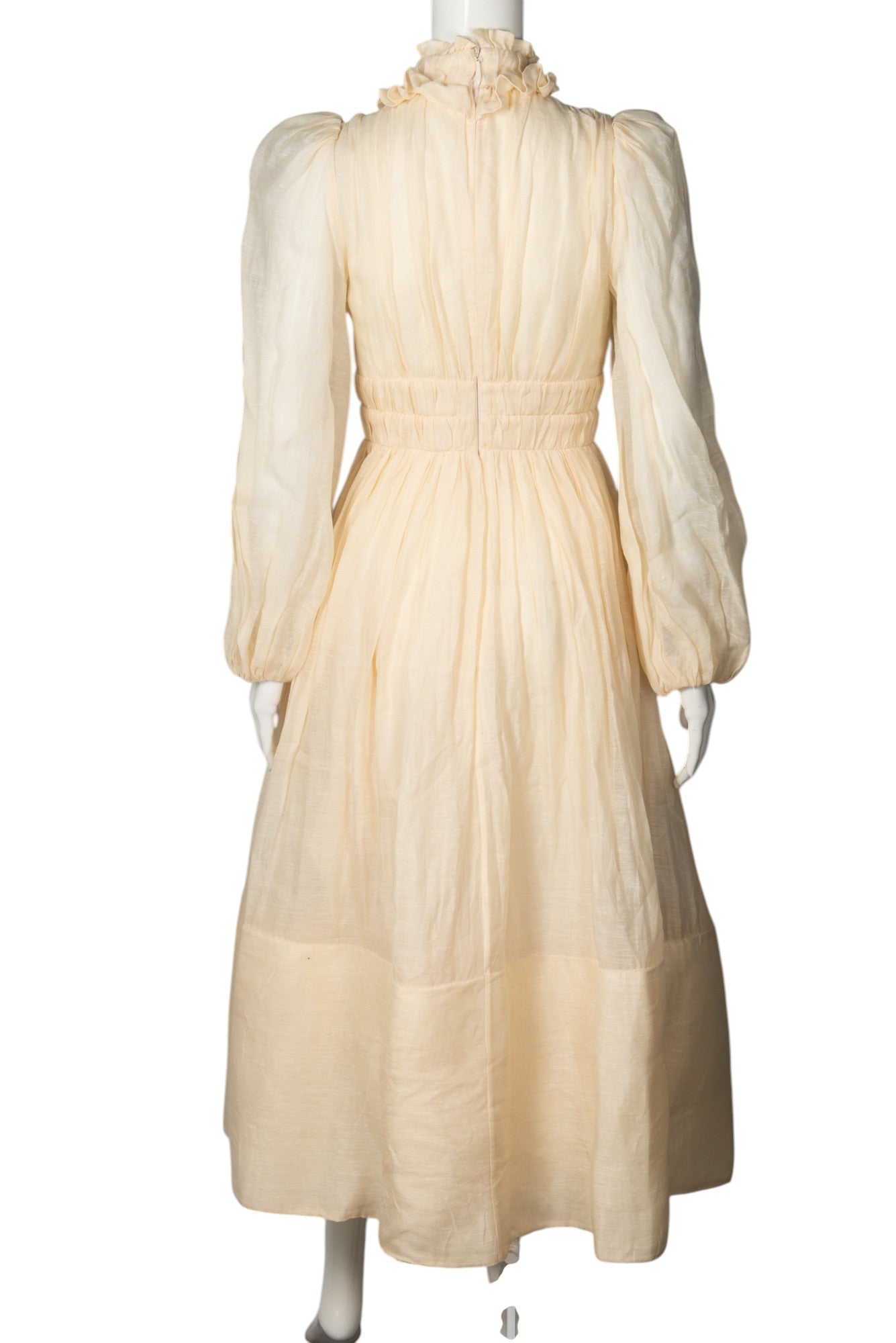 ZIMMERMANN Linen Wild Botanica Midi Dress Size XS