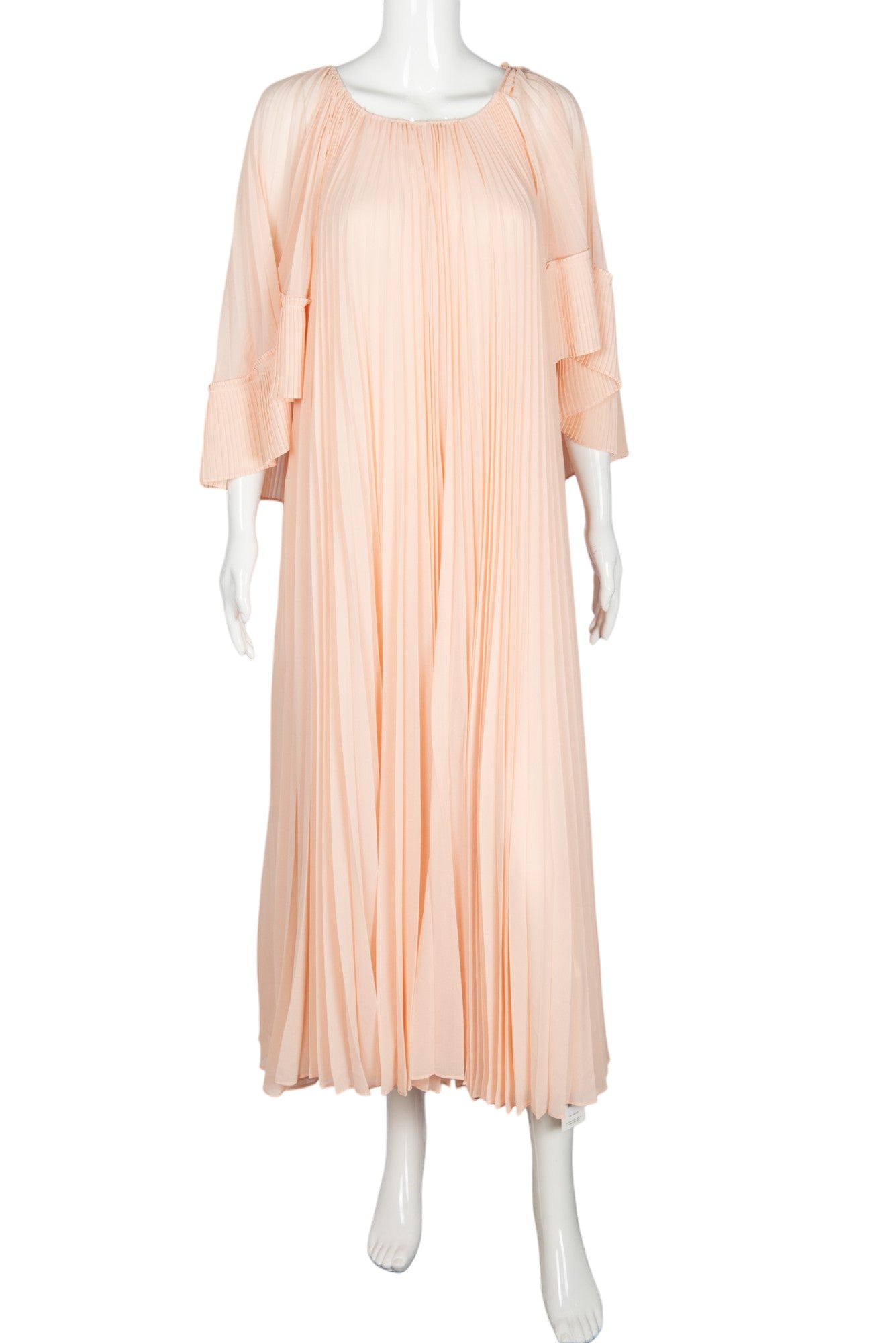 ZIMMERMANN Pleated Chiffon Pleated Maxi Dress Size S