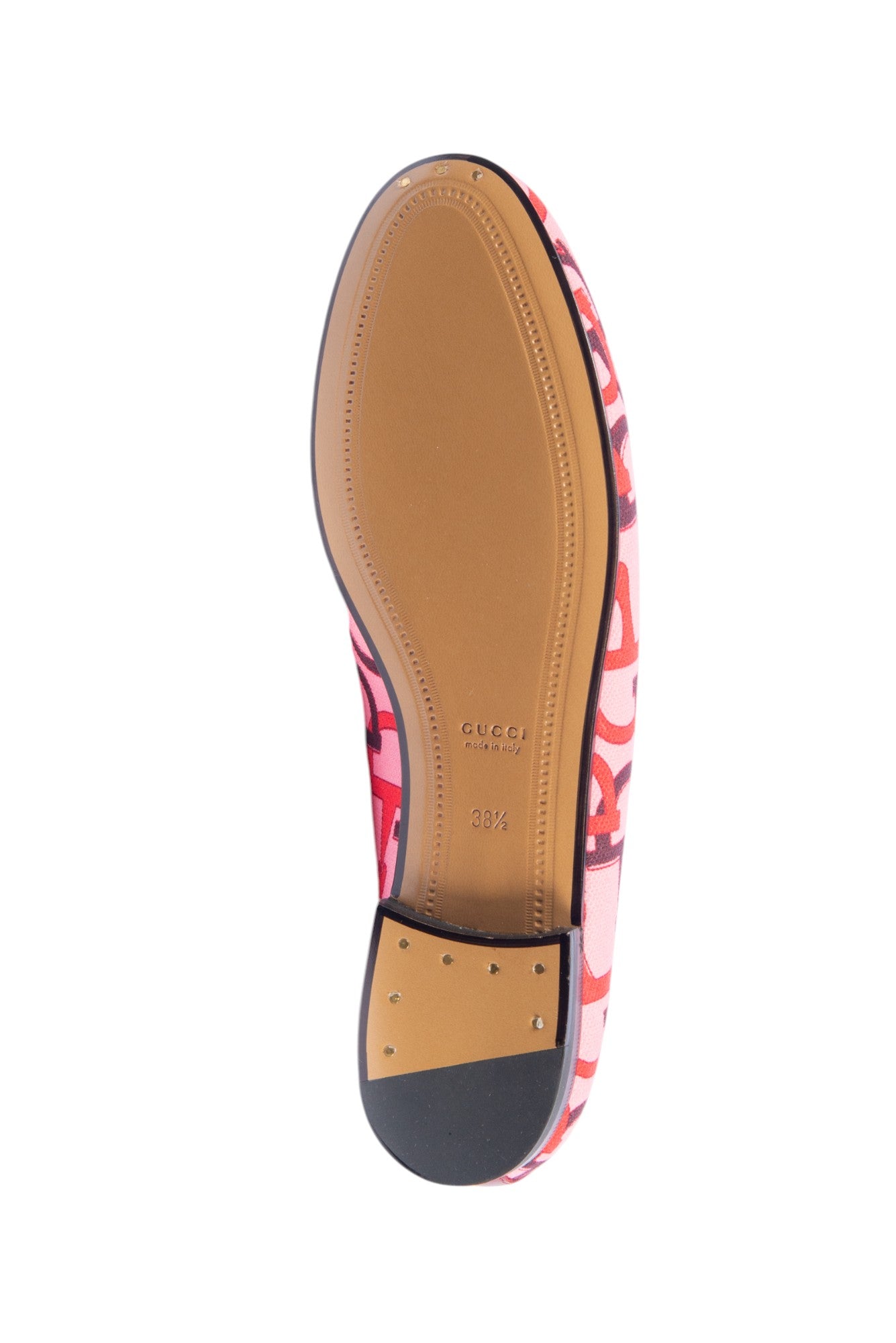 GUCCI Pink Printed Loafers Size 38.5 US 8.5