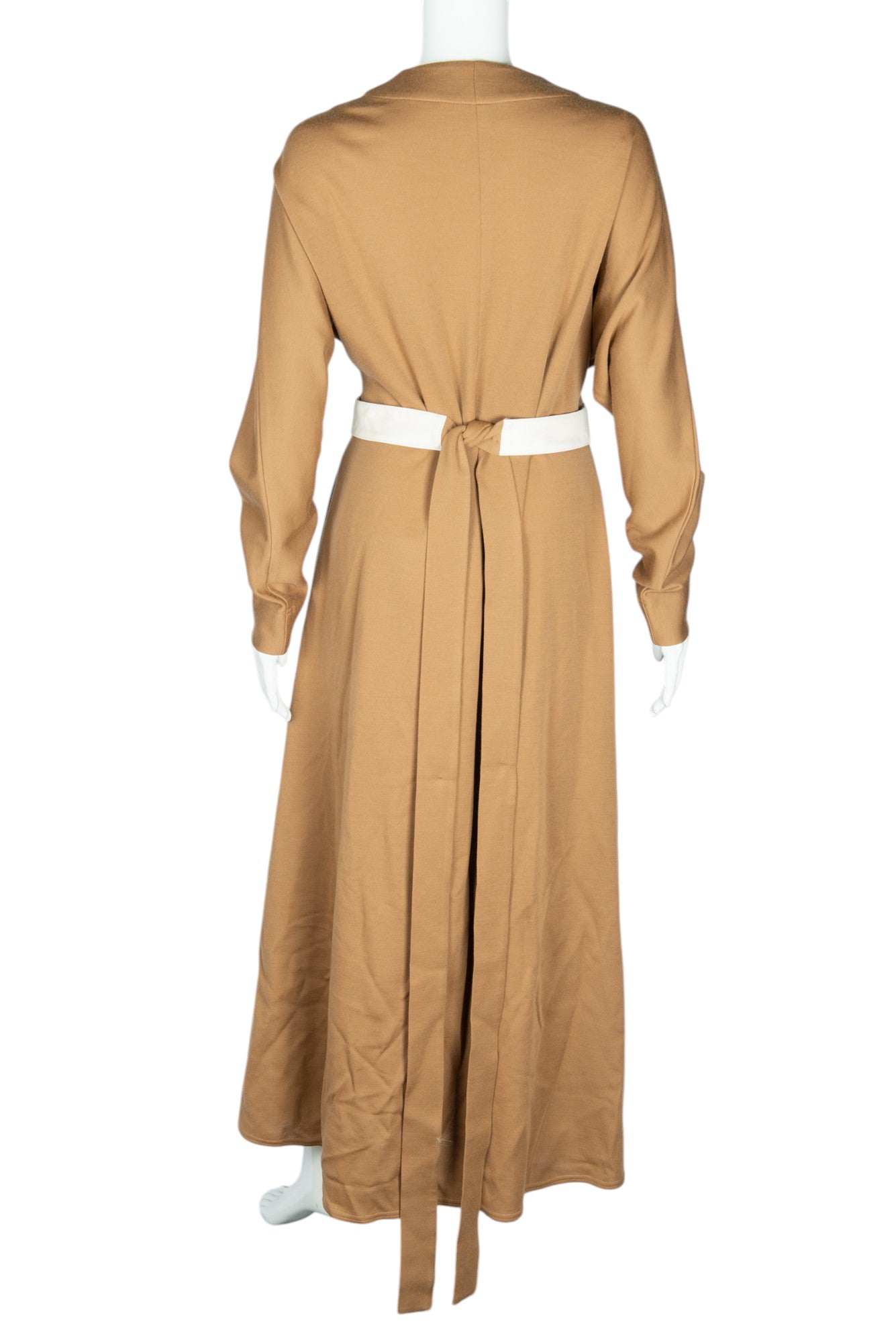 LANVIN Brown Wool Maxi Dress Size XS