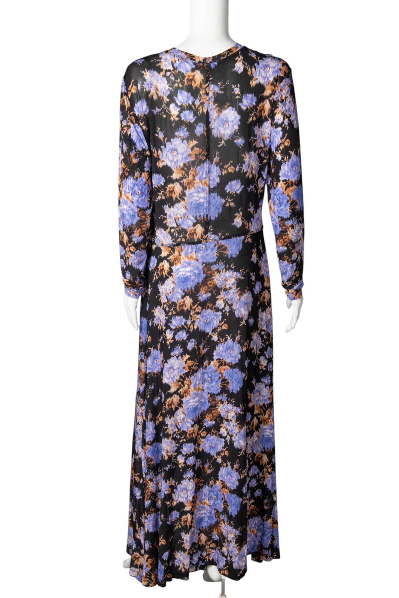 ULLA JOHNSON Black Naia Floral Maxi Dress Size L