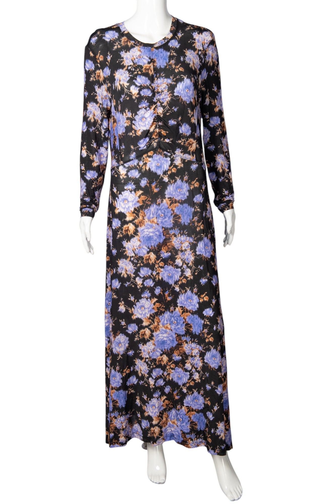 ULLA JOHNSON Black Naia Floral Maxi Dress Size L