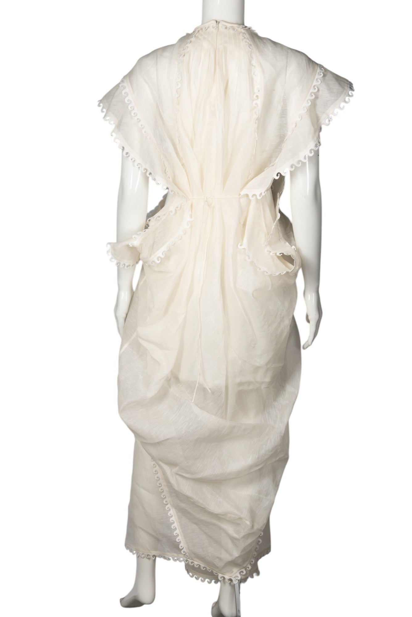 ZIMMERMANN White Linen Maxi Dress Size XS
