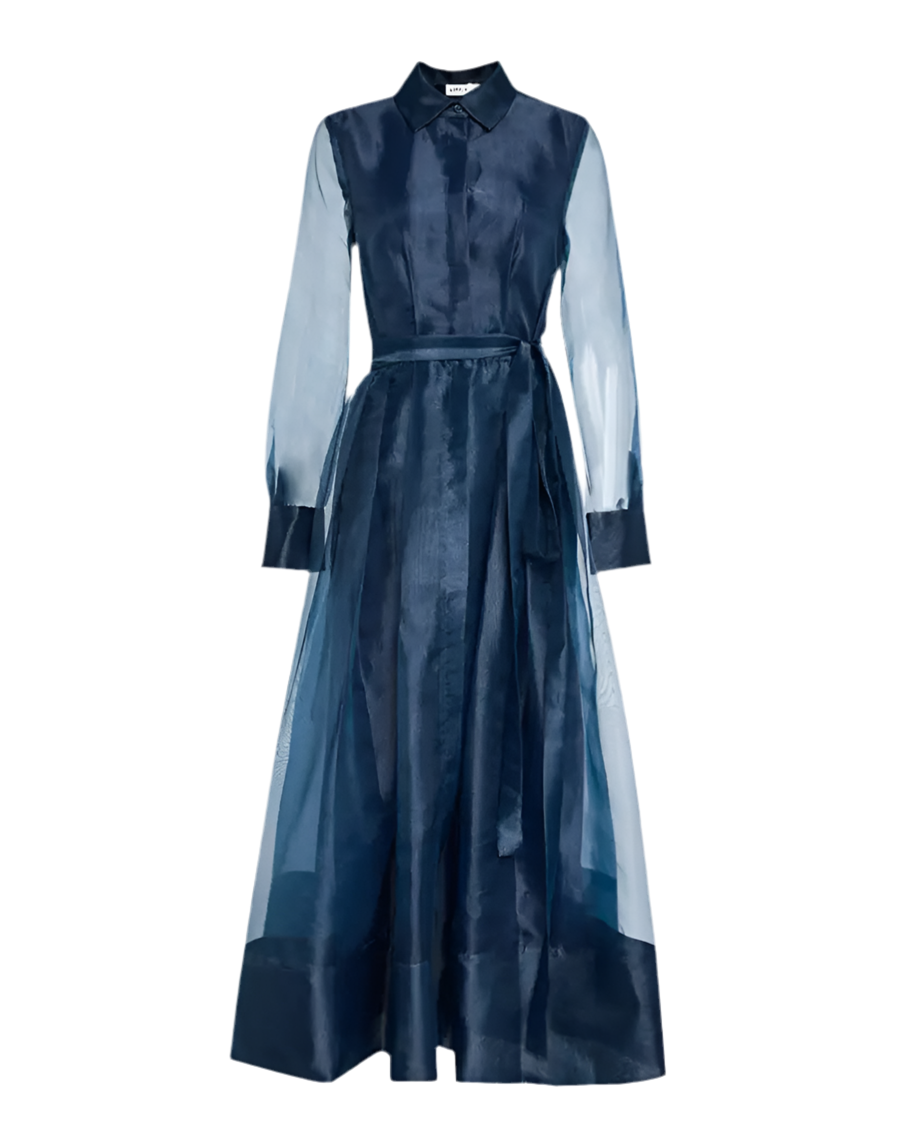 SIMKHAI Montgomery Navy Organza Dress Size M