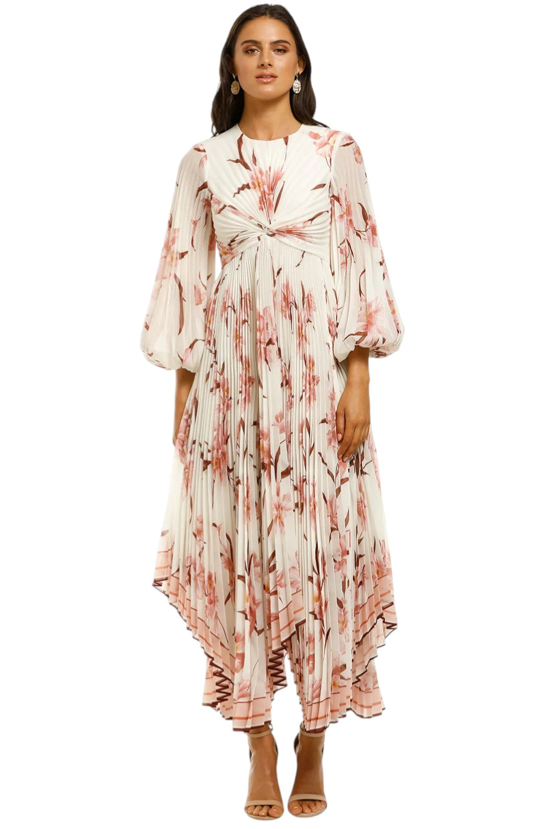 ZIMMERMANN Floral Print Pleated Dress Size S