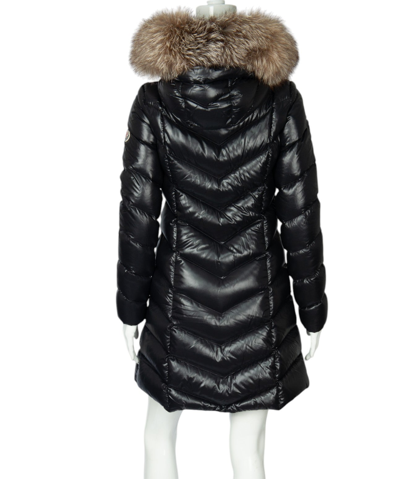 MONCLER Black Quilted Fulmar Hooded Coat Size S
