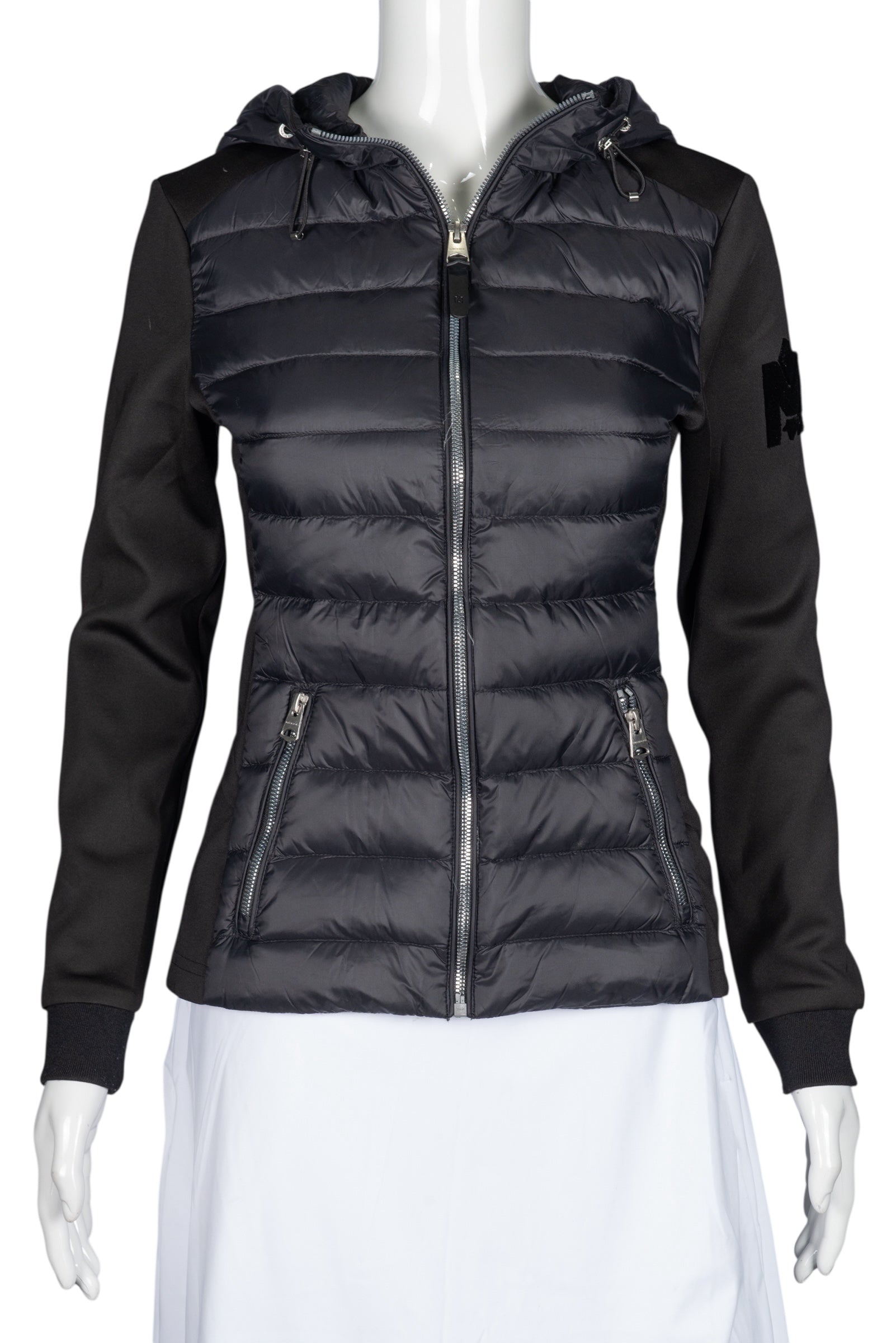 MACKAGE Black Mixed Media Jacket Size S
