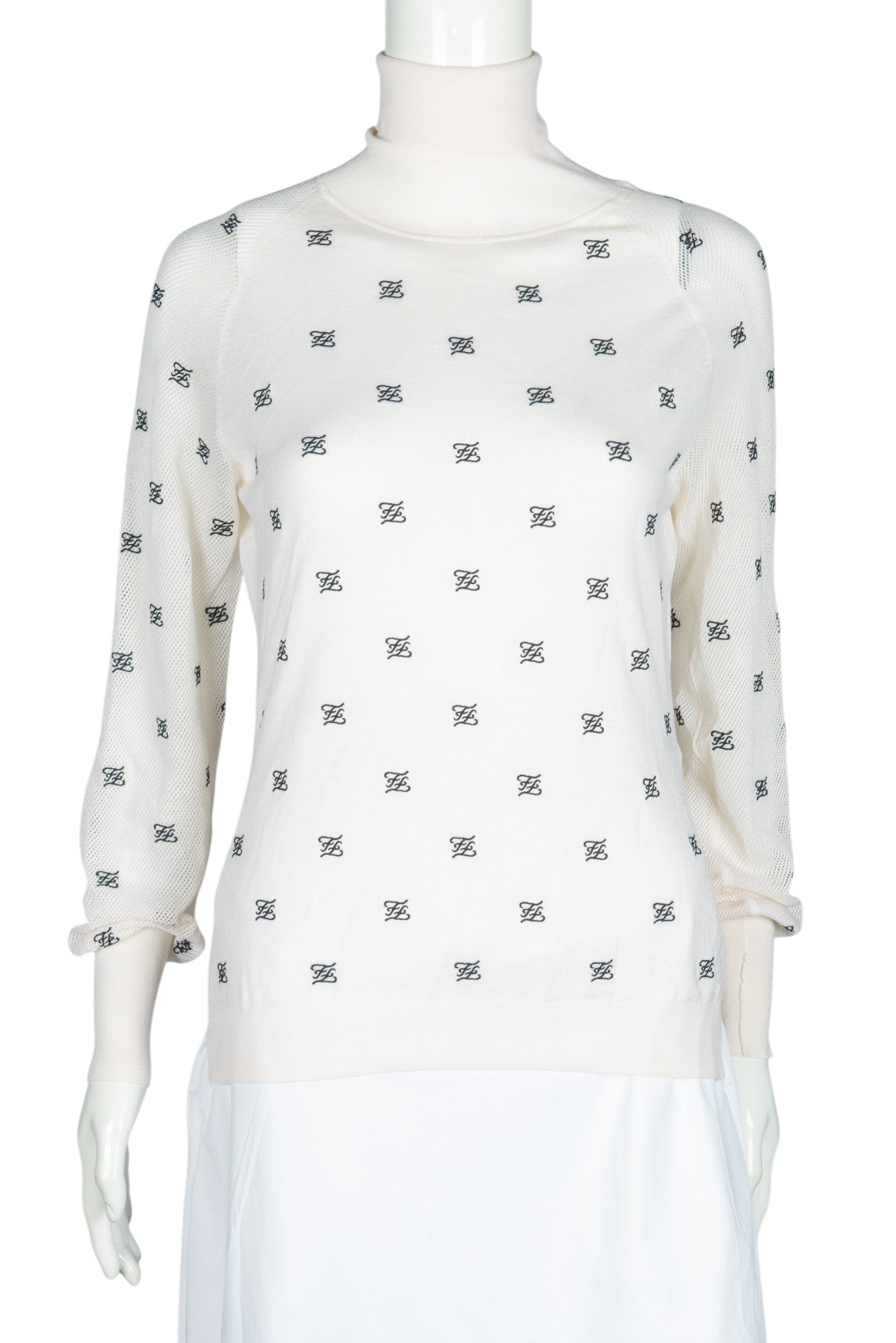 FENDI Logo Turtleneck Sweater Size M