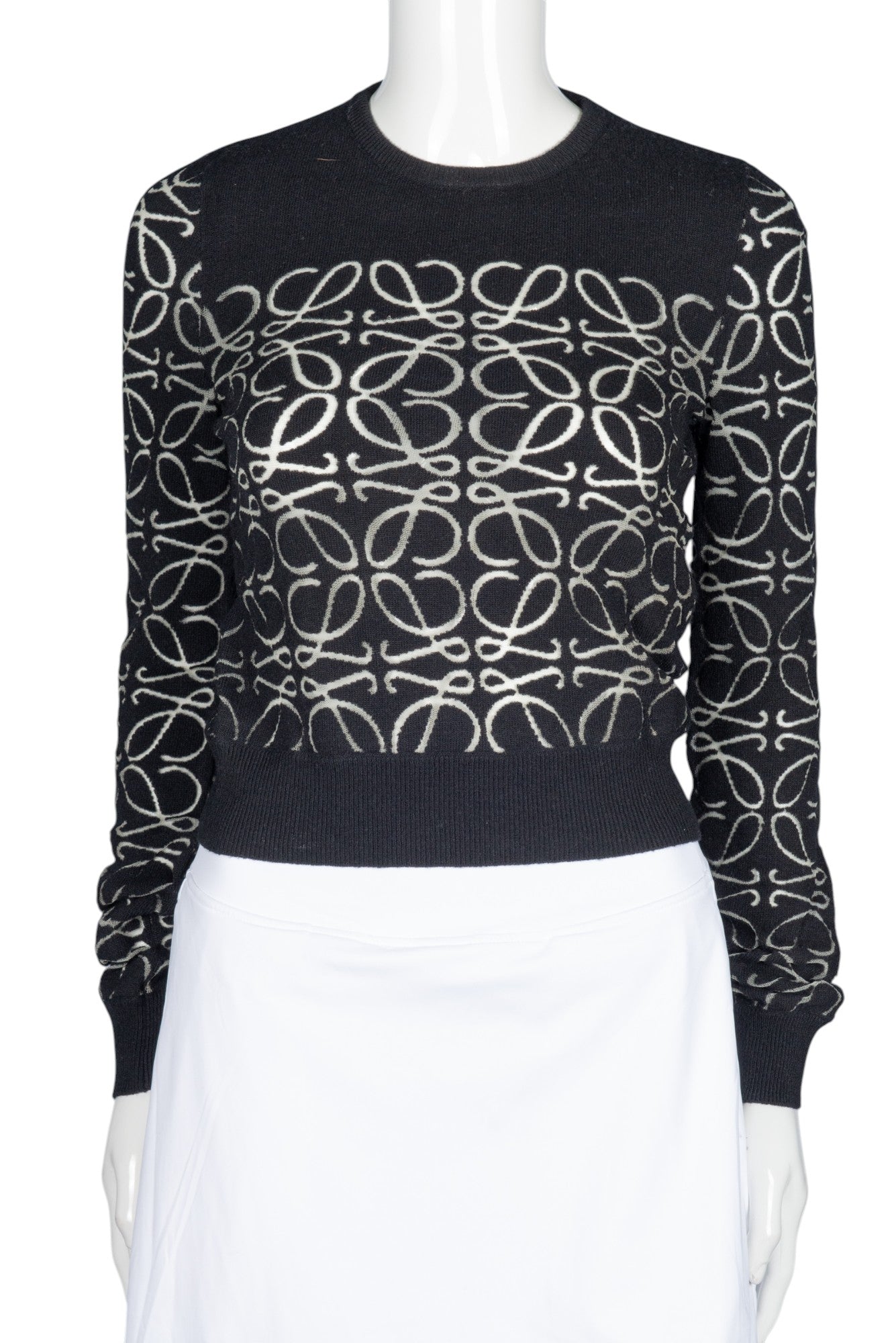 LOEWE Anagram Wool Printed Sweater Size S
