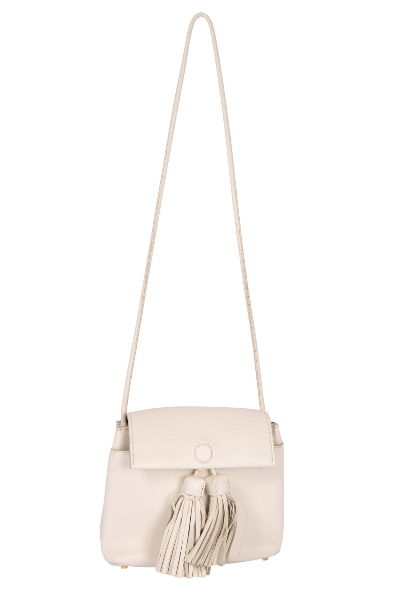 TOM FORD White Leather Small Crossbody Bag