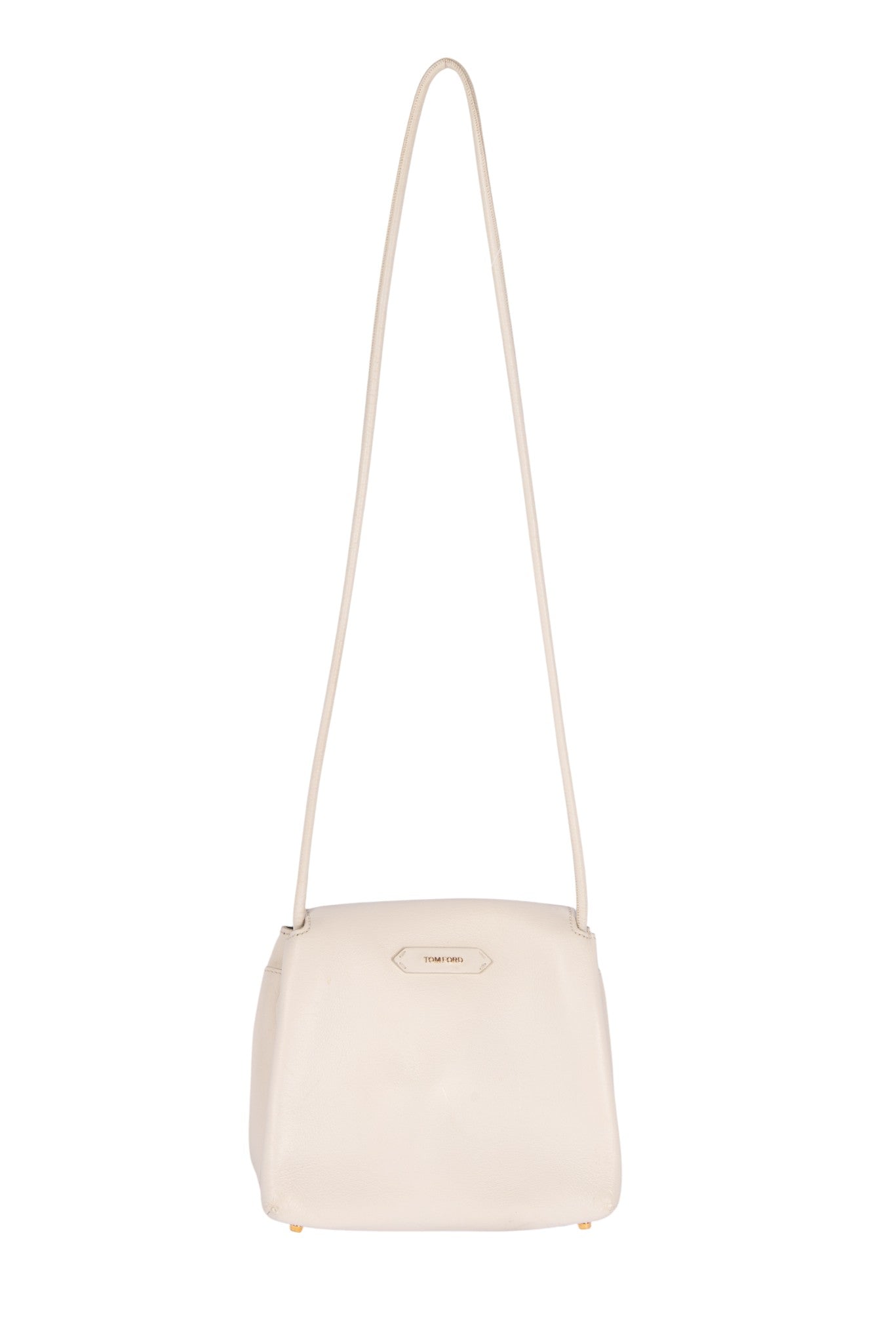 TOM FORD White Leather Small Crossbody Bag
