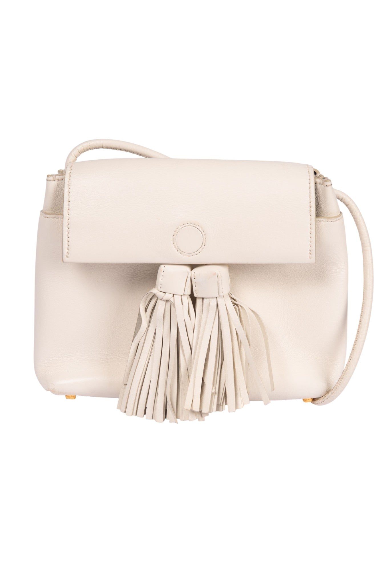 TOM FORD White Leather Small Crossbody Bag